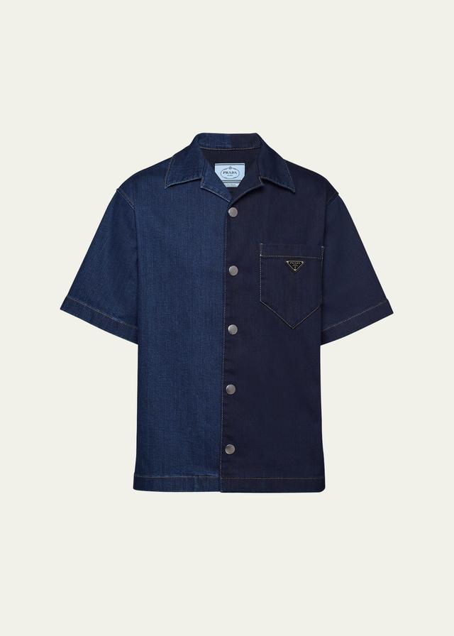 Mens Denim Double Match Camp Shirt Product Image