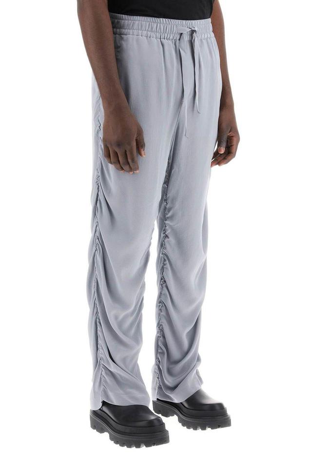 Wide-leg Drawstring Track Pants In Grigio Chiaro 6 (grey) Product Image