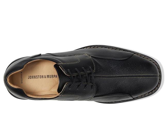 Johnston & Murphy Shuler Causal Dress Bike Toe Oxford Tumbled Grain) Men's Plain Toe Shoes Product Image