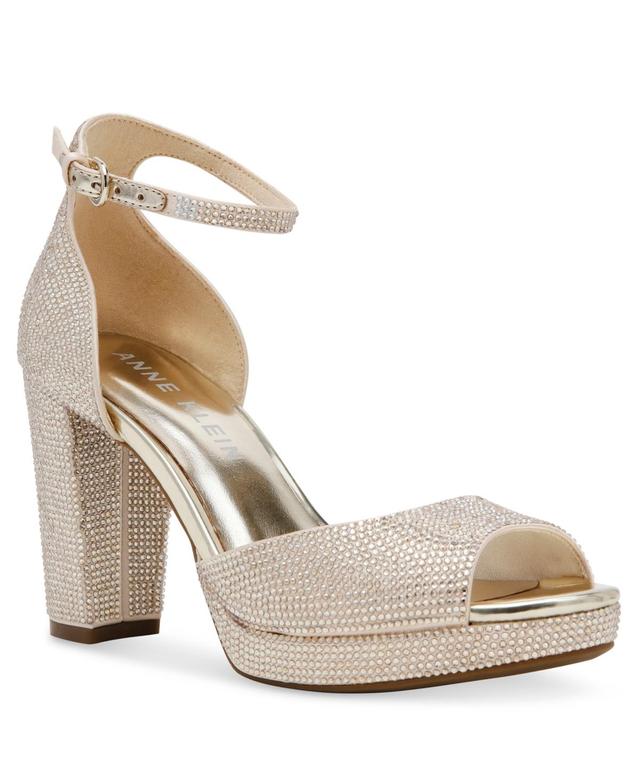 Anne Klein Womens Vista Embellished Platform Dress Sandals Product Image