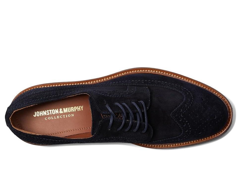 Johnston & Murphy Collection Jenson Longwing (Navy European Suede) Men's Lace-up Boots Product Image