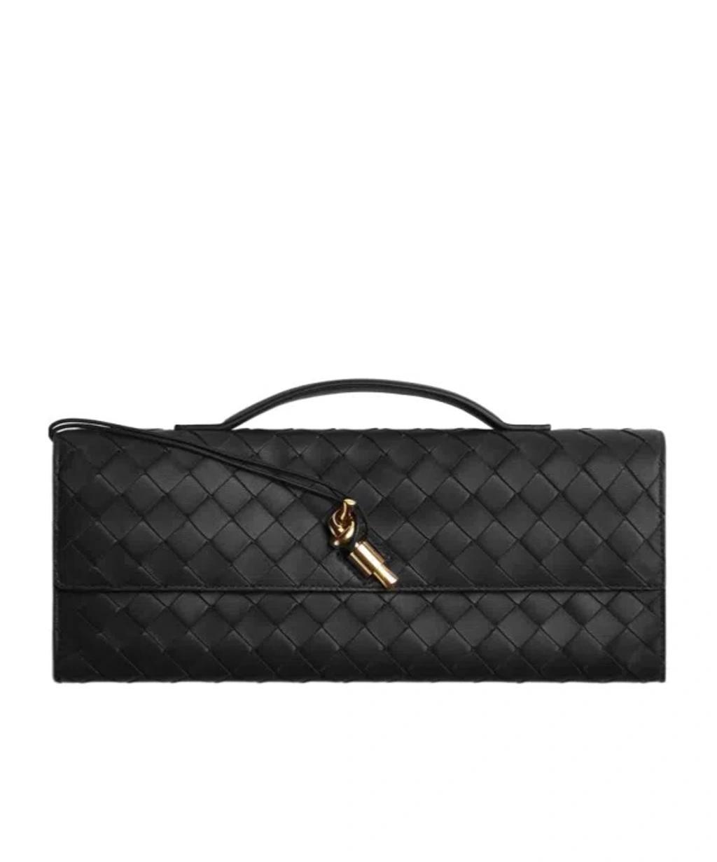 BOTTEGA VENETA Long Andiamo Clutch With Handle In Black Product Image