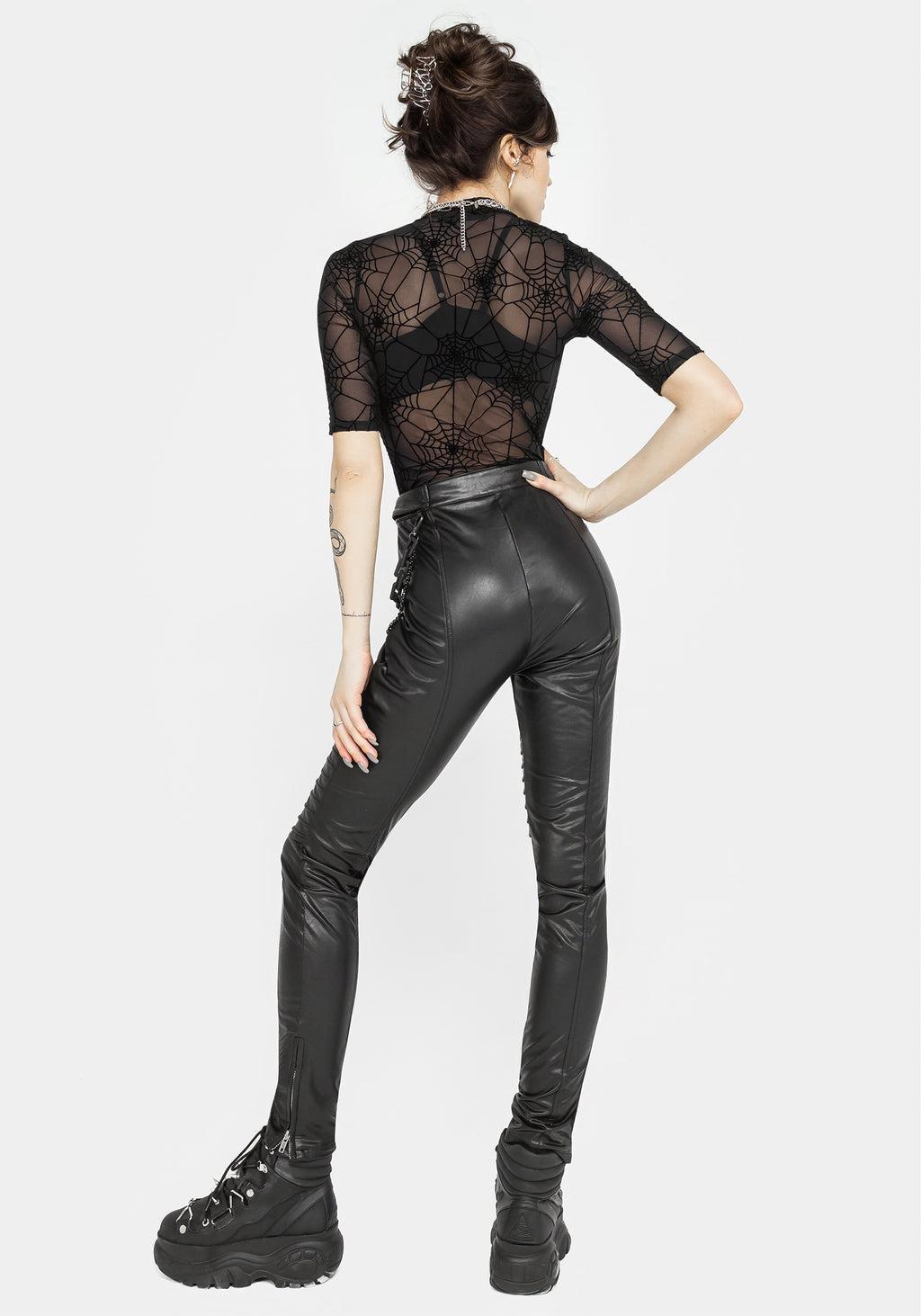 Outlaw PU Biker Chain Leggings Product Image