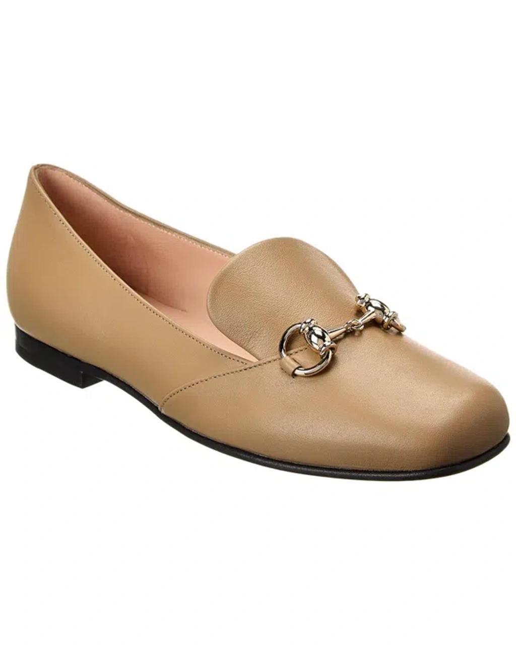 Horsebit Leather Loafer In Beige product image