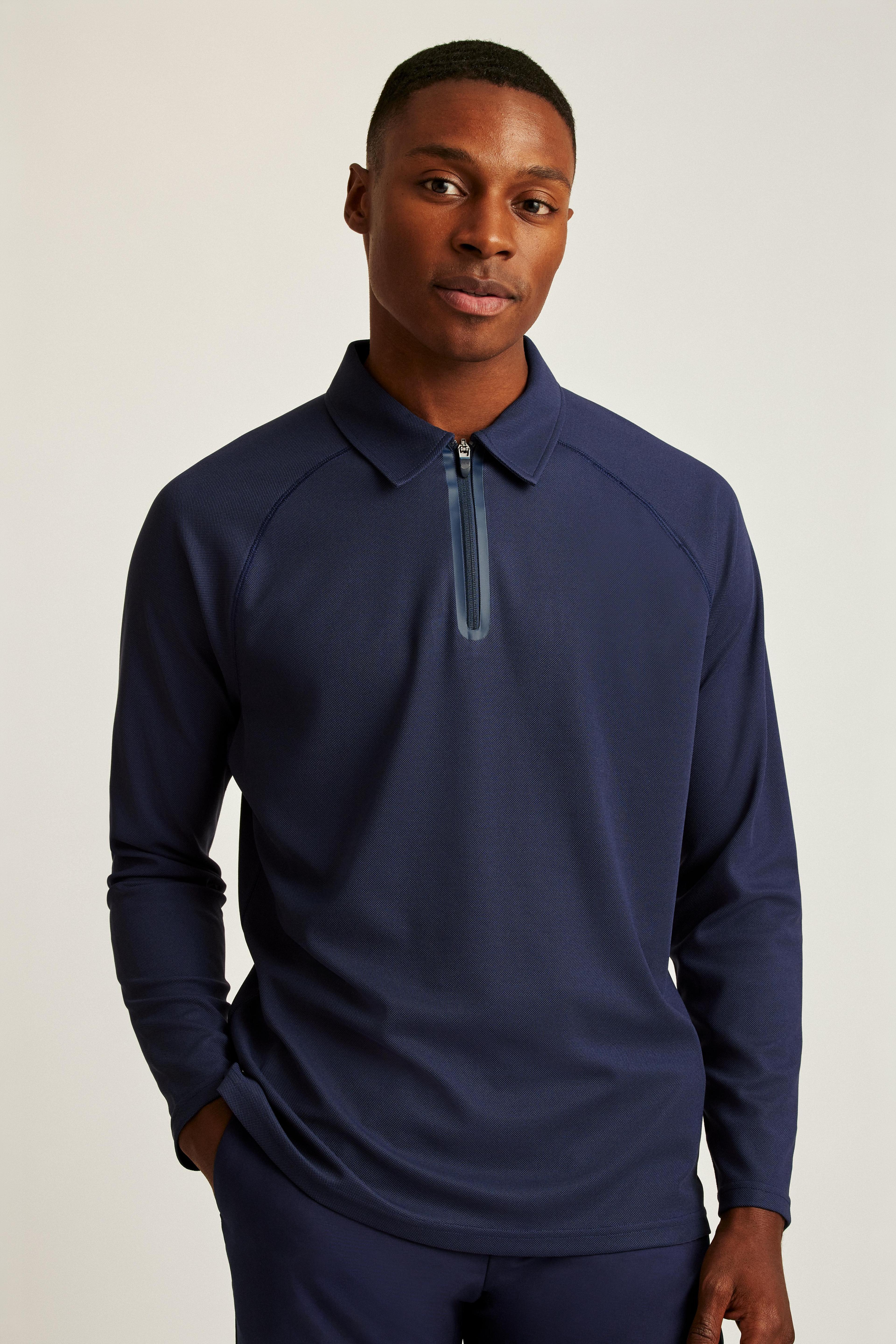 All Day Long Sleeve Zip Polo Product Image