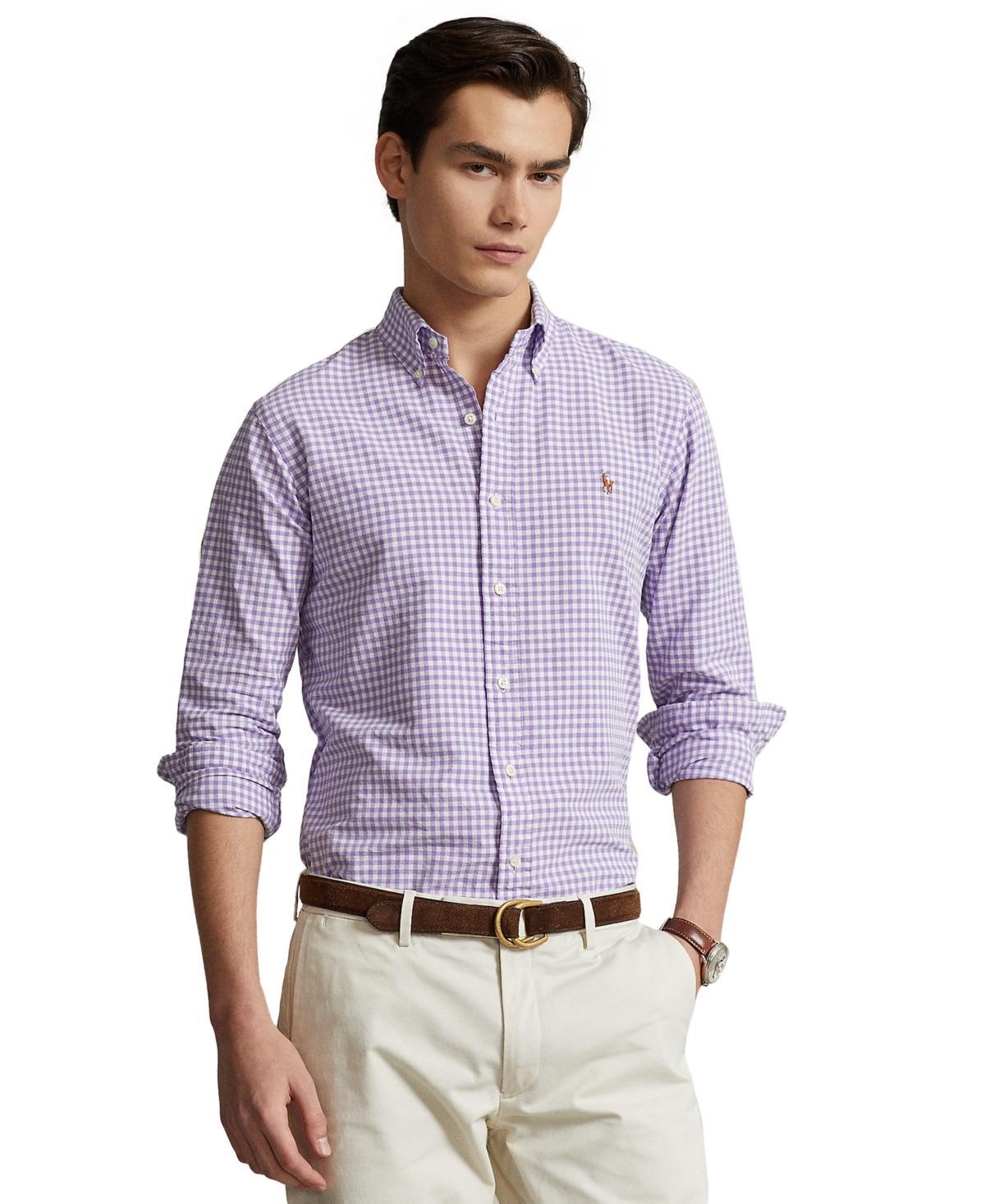 Polo Ralph Lauren Mens Classic-Fit Gingham Oxford Shirt Product Image