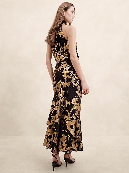 Satin Tiered Maxi Skirt Product Image