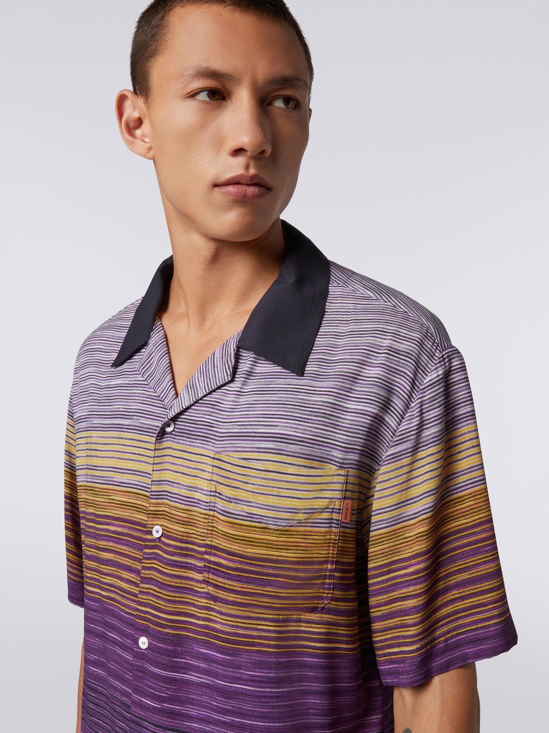 Short-sleeved cotton bowling shirt Multicoloured | Missoni Product Image