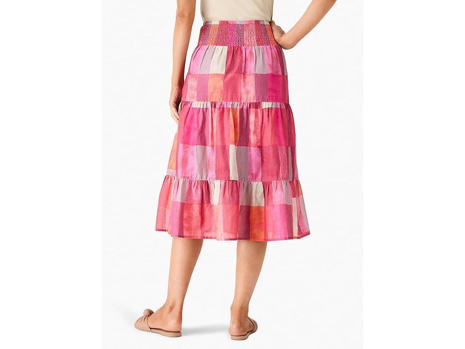 NIC+ZOE Petite Sunset Plaid Skirt Multi) Women's Skirt Product Image