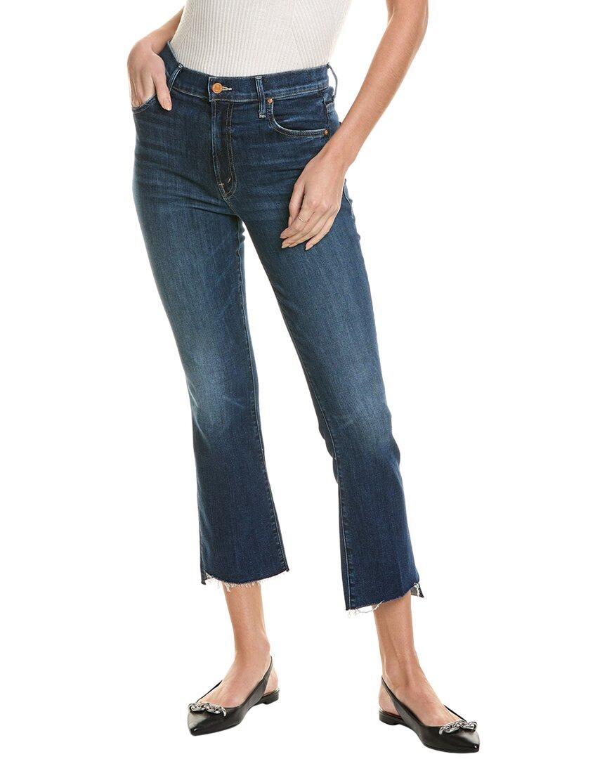 MOTHER The Insider Crop Step Fray Jeans In Blue Product Image