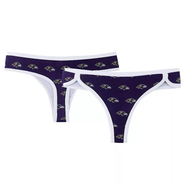 Womens Concepts Sport Baltimore Ravens Gauge Allover Print Knit Thong Product Image