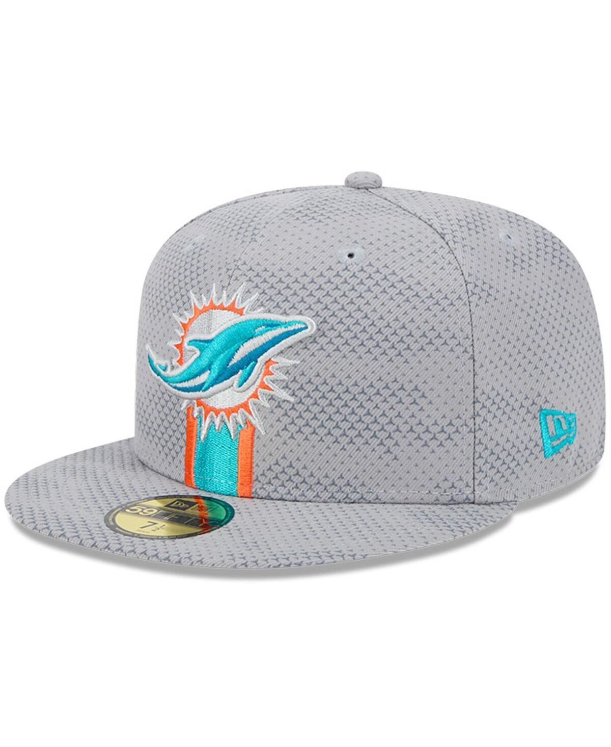 Mens New Era Gray Miami Dolphins 2024 Sideline 59FIFTY Fitted Hat Product Image