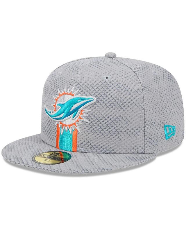 New Era Mens Gray Miami Dolphins 2024 Sideline 59FIFTY Fitted Hat Product Image