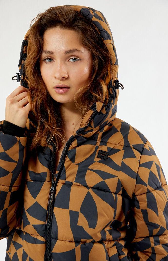 Billabong Women's Transport Puffer Jacket in Brown/Walnut - Product Image