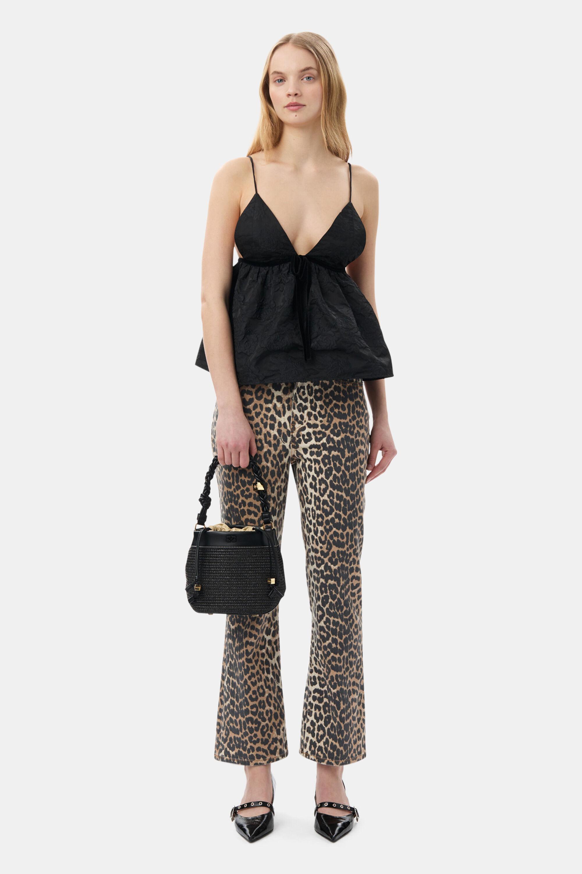 Leopard Betzy Cropped Jeans product image