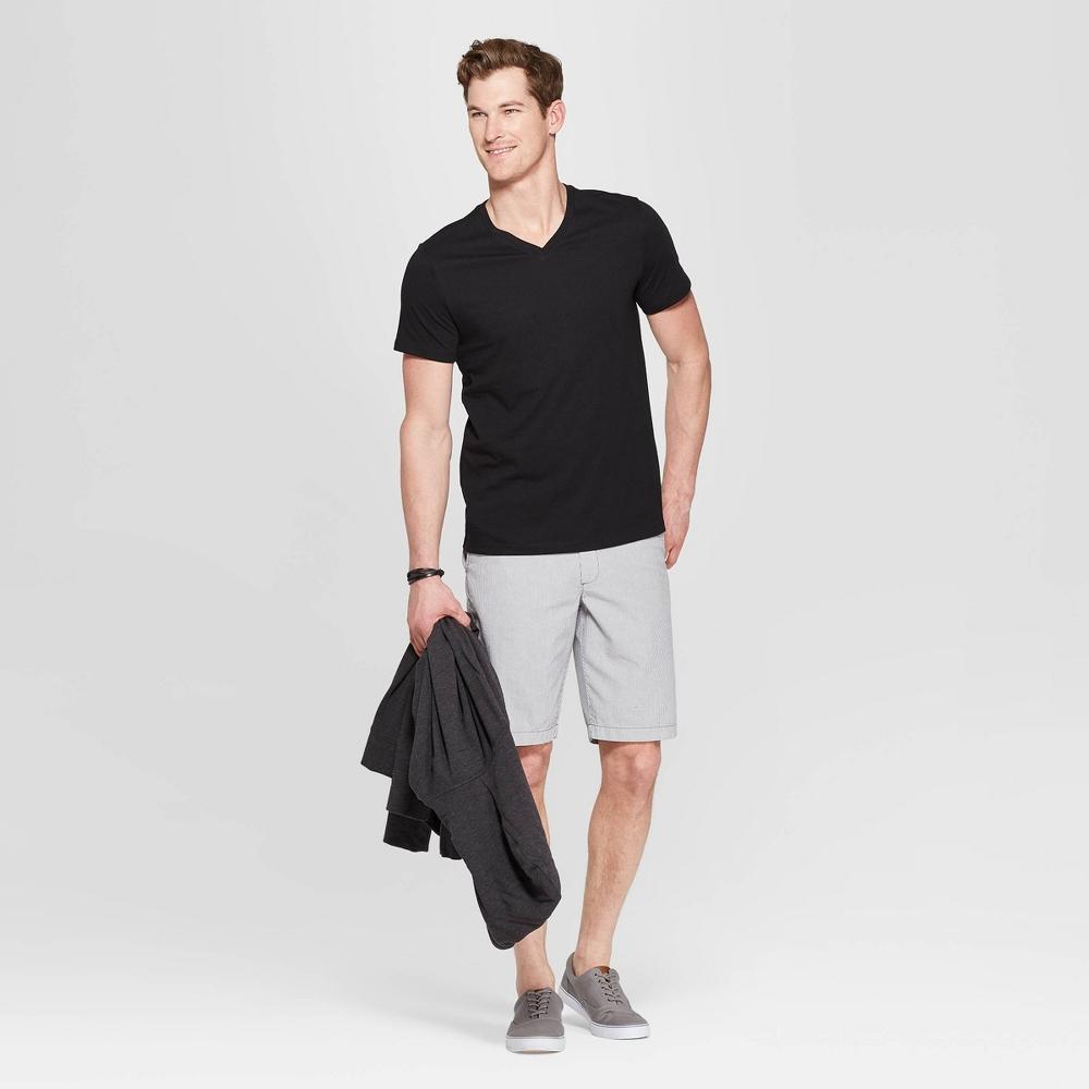 Mens Every Wear Short Sleeve V-Neck T-Shirt - Goodfellow & Co Black Product Image