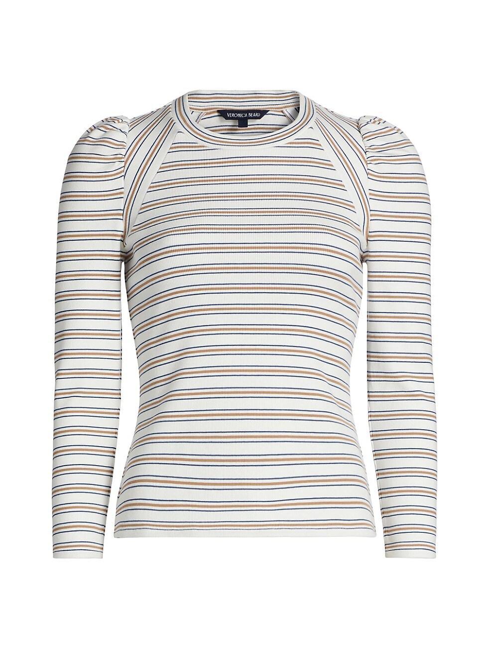 Womens Delano Striped Stretch-Cotton Top Product Image