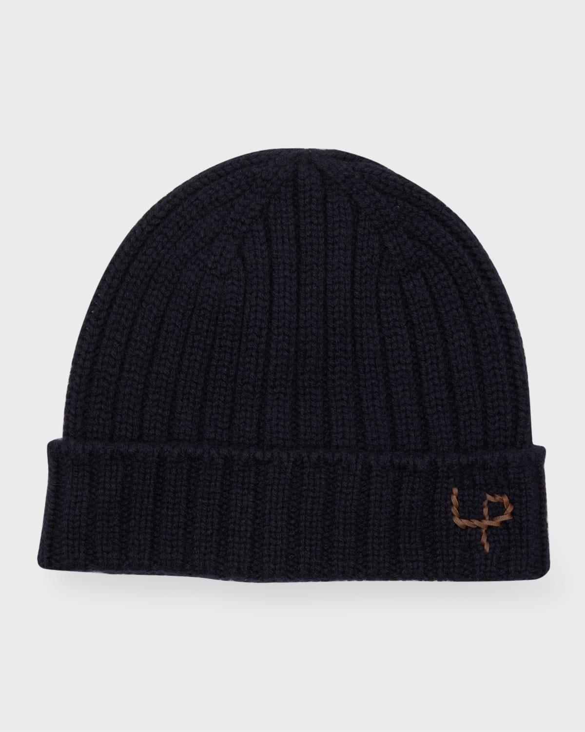 Mens Berretto Cashmere Knit Beanie Hat Product Image