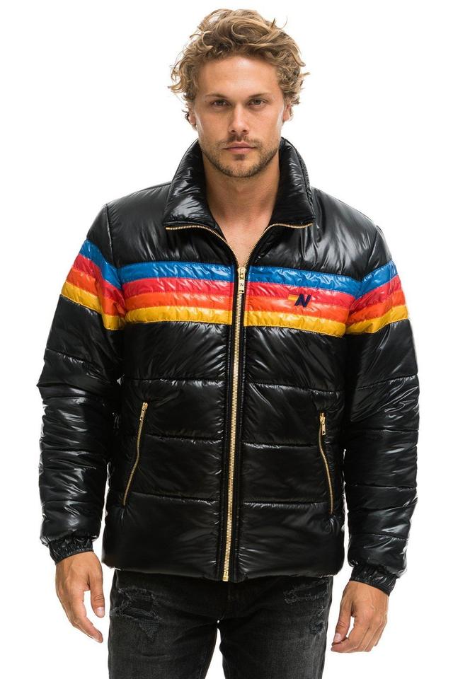 4 STRIPE LUXE TRAVELER JACKET - GLOSSY BLACK Male Product Image