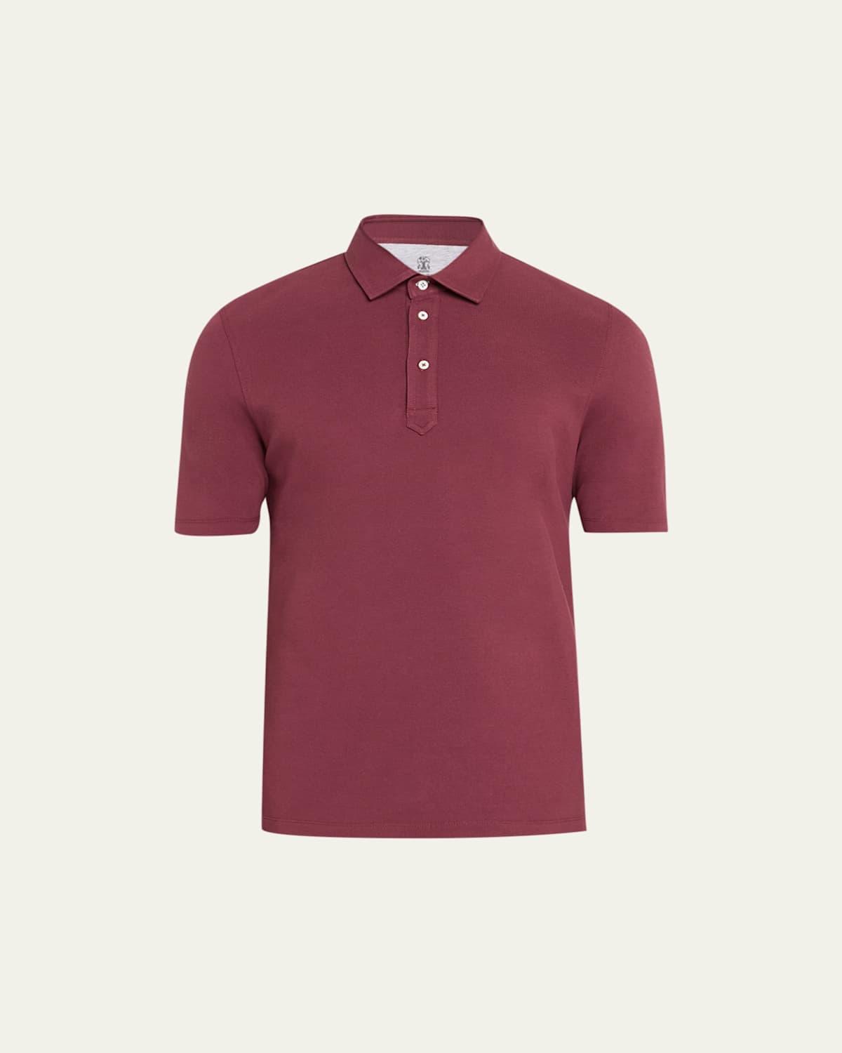 Mens Cotton Pique Polo Shirt Product Image