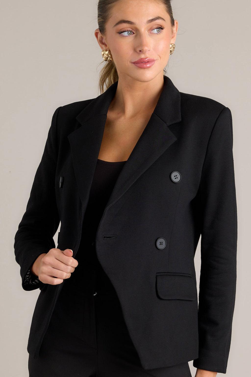 Hidden Reflections Black Blazer Product Image