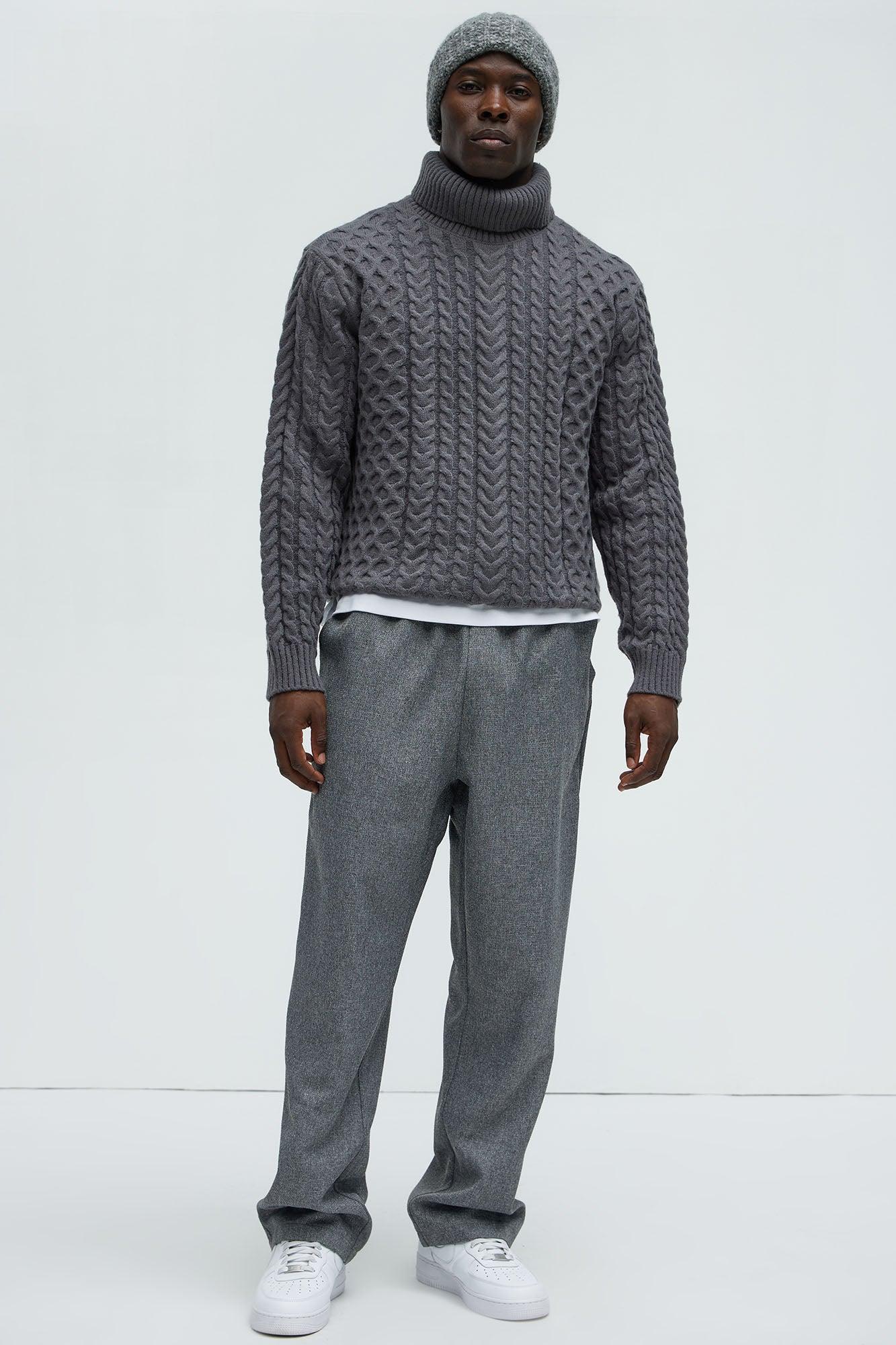 Got Potential Turtleneck Sweater - Grey Product Image