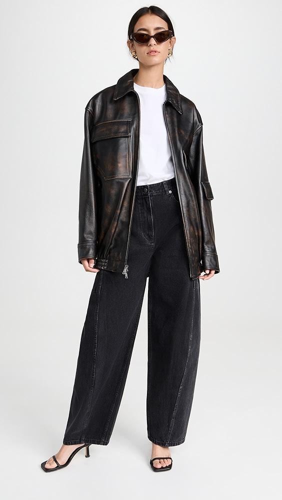 Tibi Black Denim Sid Jeans | Shopbop Product Image