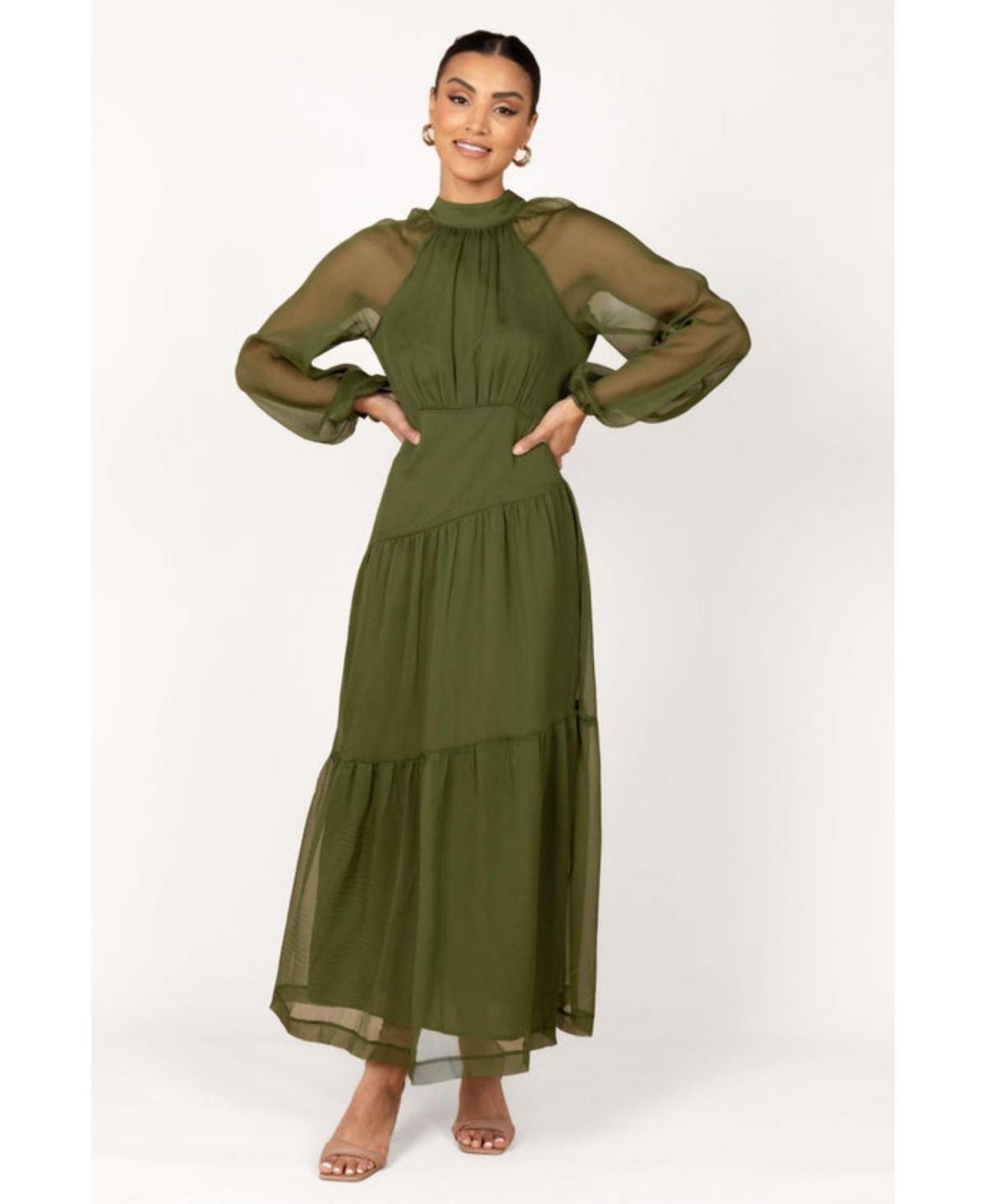 Womens Petal and Pup Julip Sheer Long Sleeve Maxi Dress Product Image