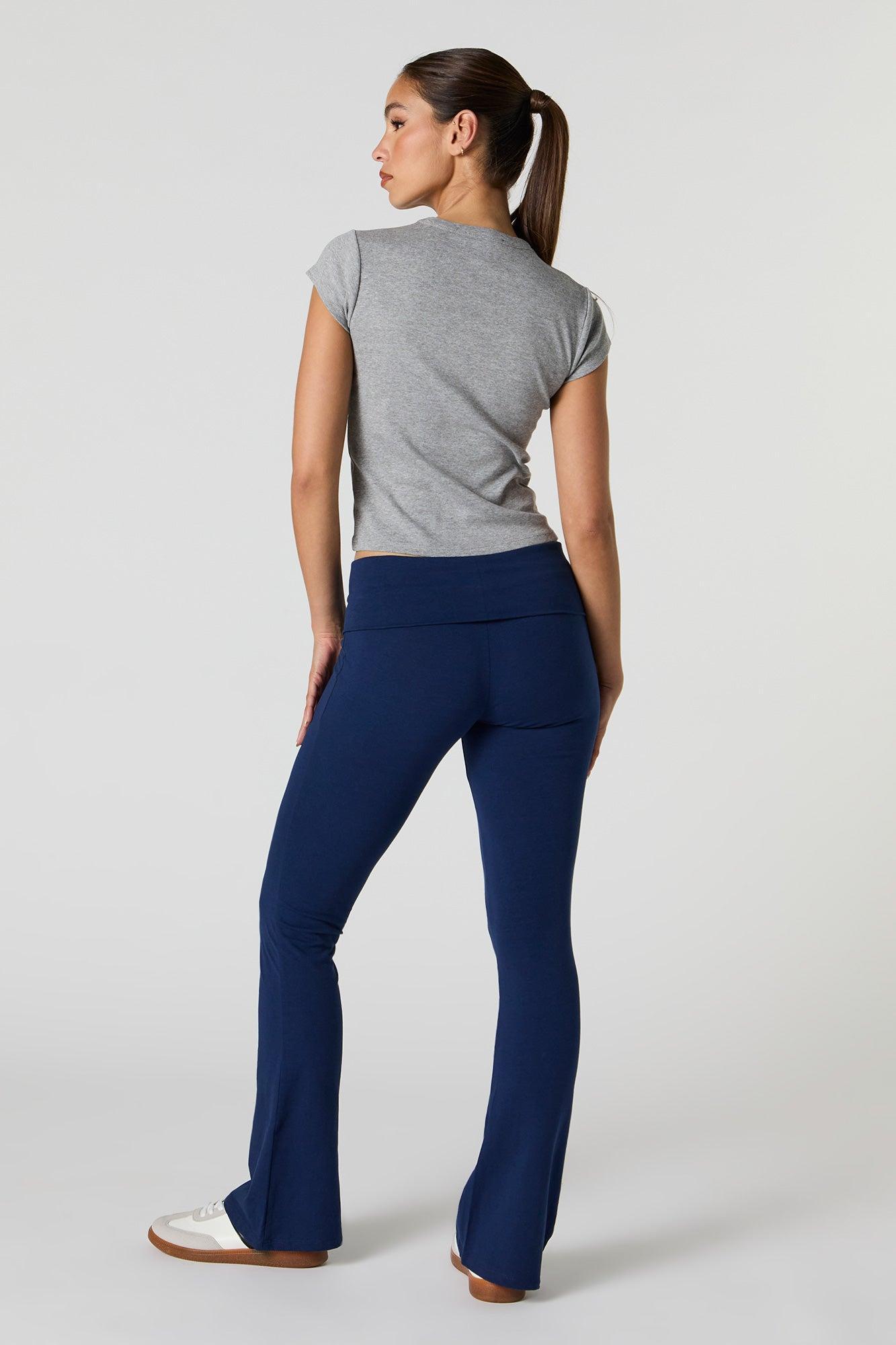 Foldover Waist Flare Pant Female Product Image