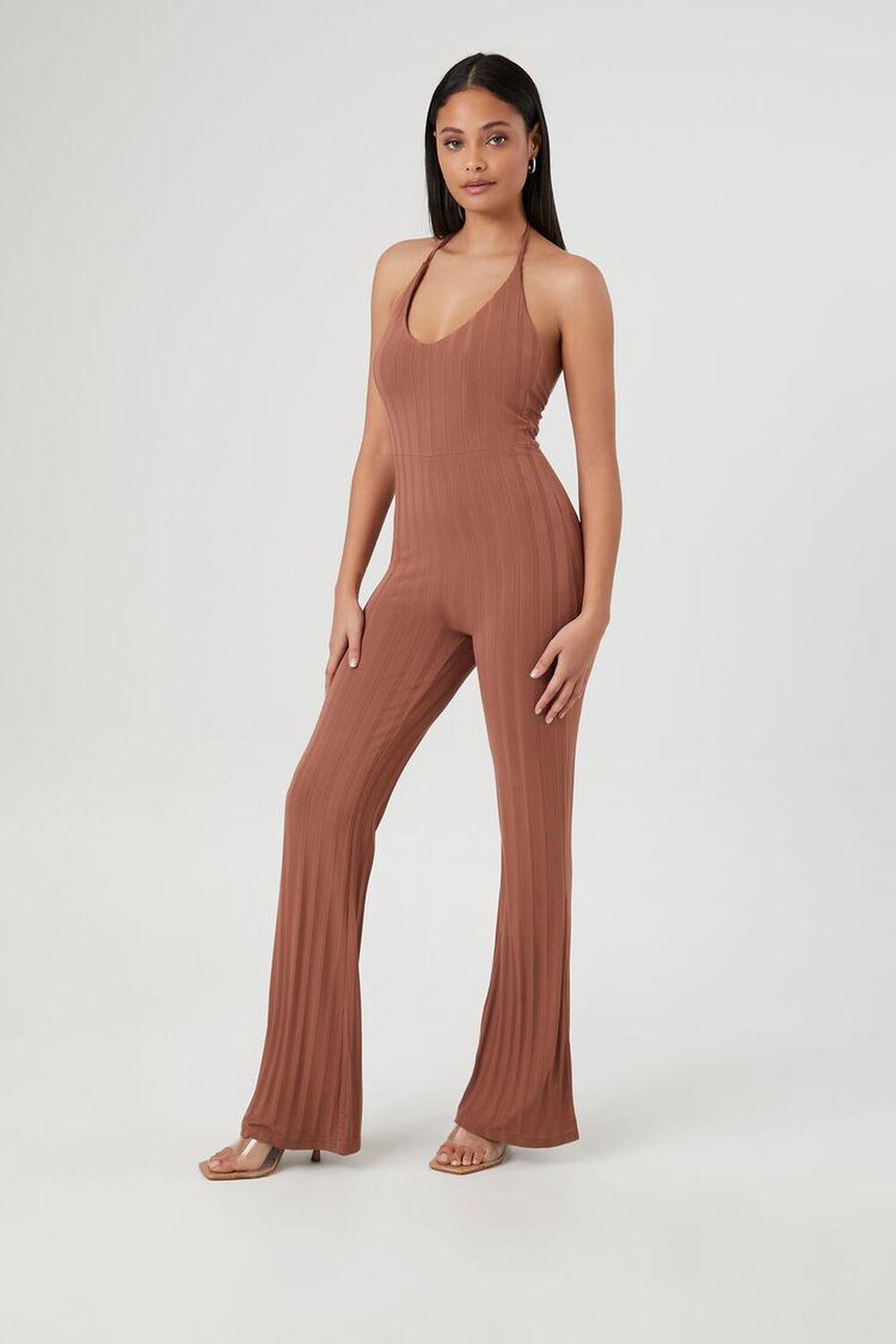 Flare-Leg Halter Jumpsuit | Forever 21 Product Image