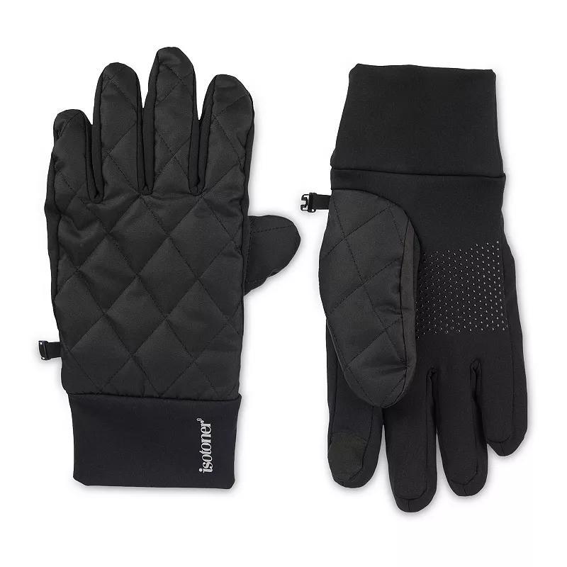 Mens isotoner Diamond Quilted Water-Repellent Touchscreen Gloves Product Image