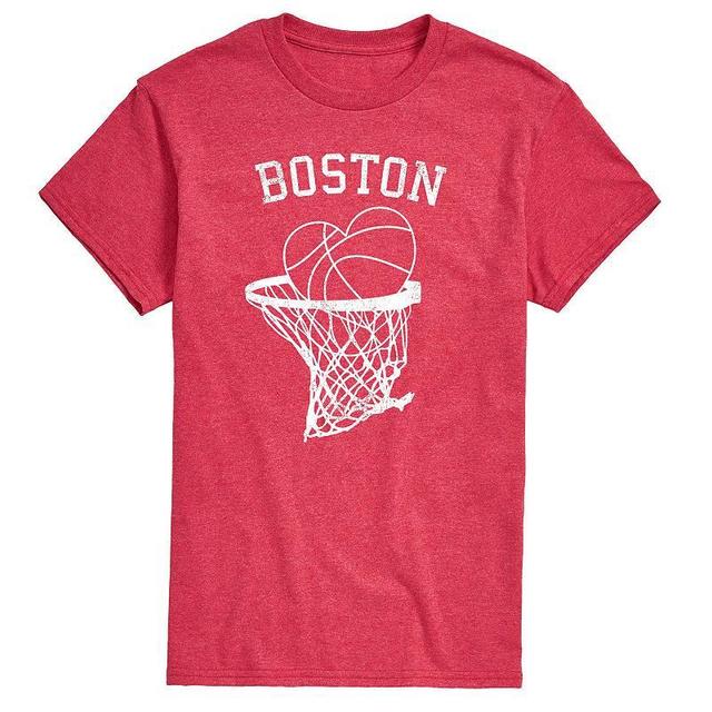 Mens Basketball Heart Boston Graphic Tee Product Image