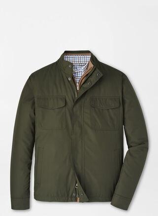 Peter Millar Mens Norfolk Bomber | Color: Dark Olive | Size: XL Product Image