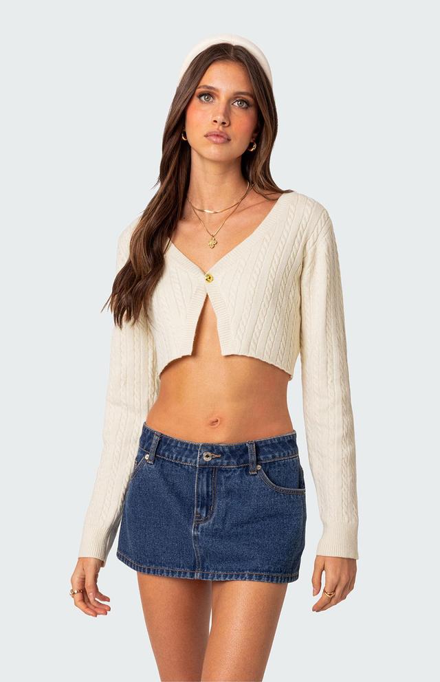 Edikted Women's Noelle Cropped Cardigan Product Image