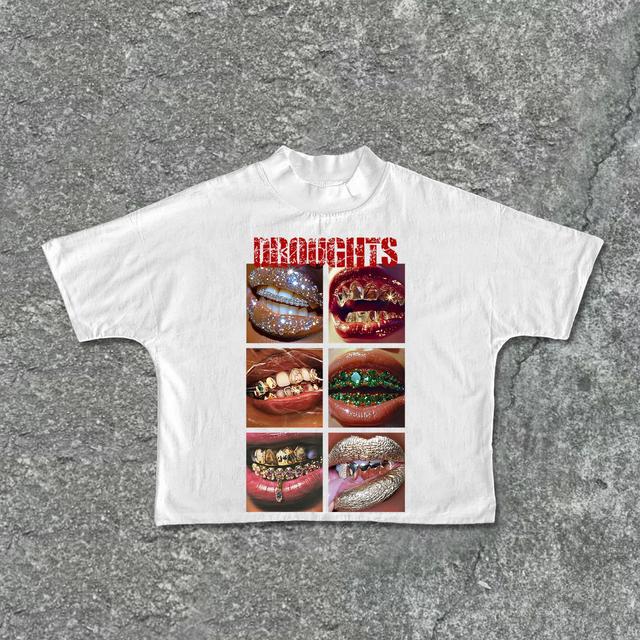 Sopula The Mouth With No Droughts Graphic Print Cropped T-Shirts Product Image