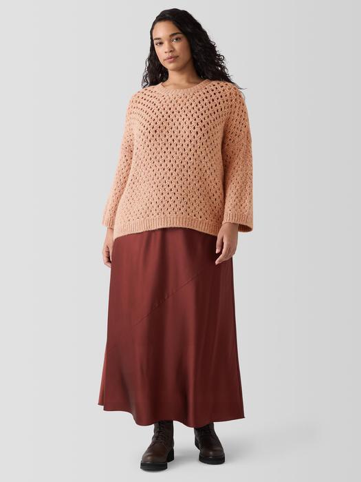 EILEEN FISHER Stretch Silk Charmeuse Bias Skirtfemale Product Image