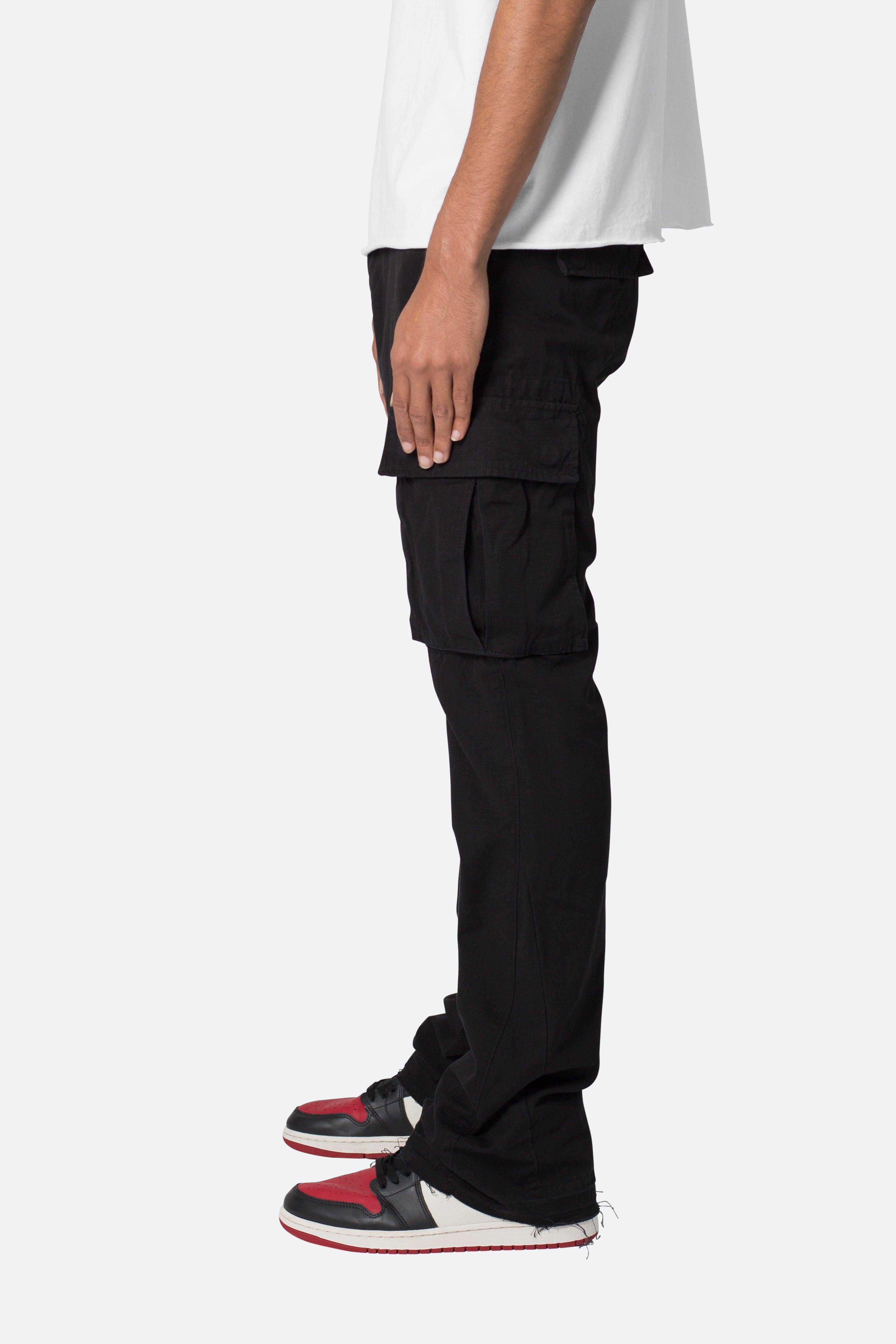 Bootcut Cargo Pants - Black Product Image