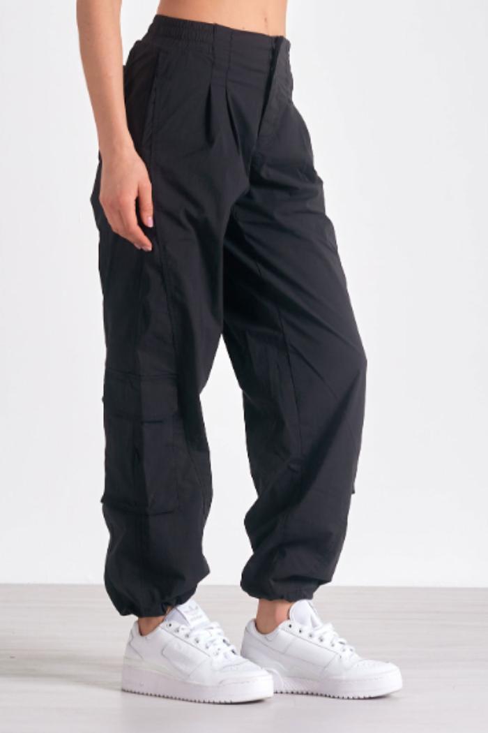 ELASTIC WAIST CARGO PANTS Product Image