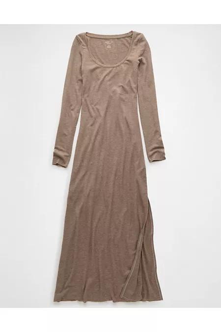 AE Long-Sleeve Plush Maxi Dress Womens Product Image