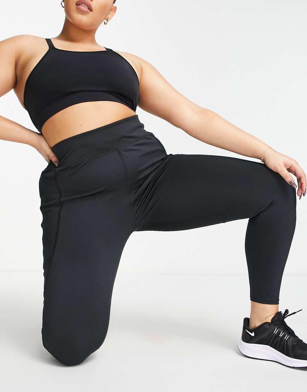 ASOS 4505 icon run tie waist legging with pocket-Black Product Image