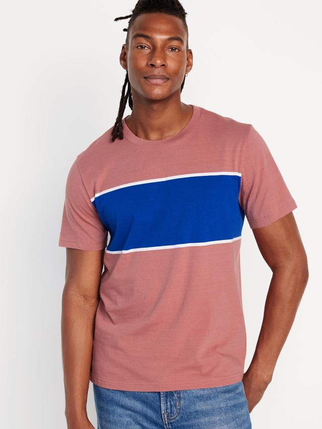 Crew-Neck Striped T-Shirt Product Image