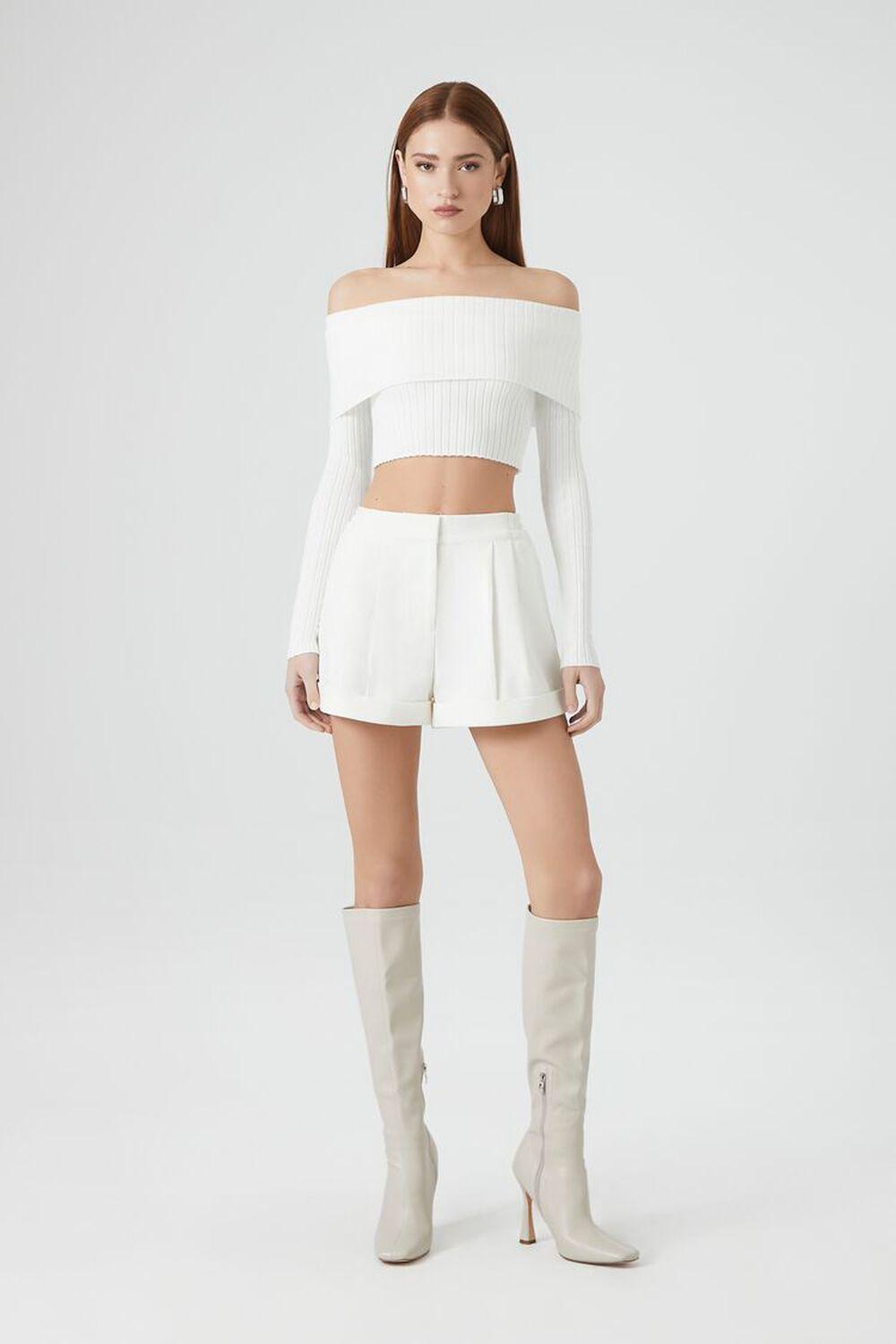 Sweater-Knit Off-the-Shoulder Top | Forever 21 Product Image