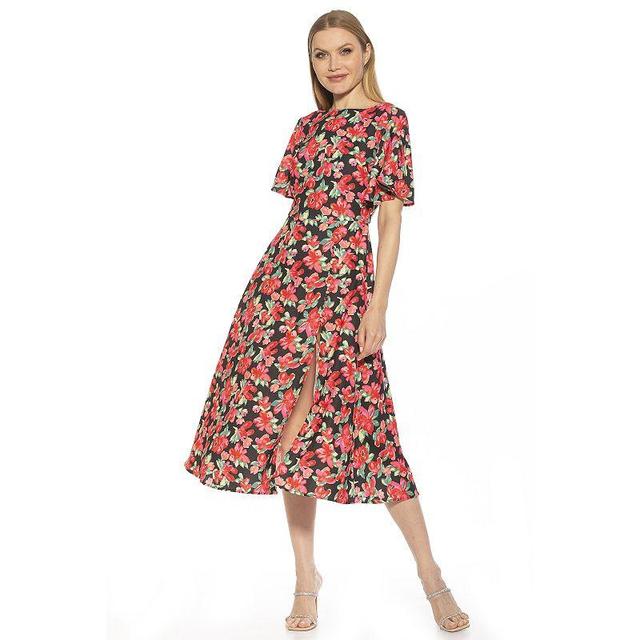 Alexia Admor Womens Aster Floral Flare Dress - Dark Florals Product Image