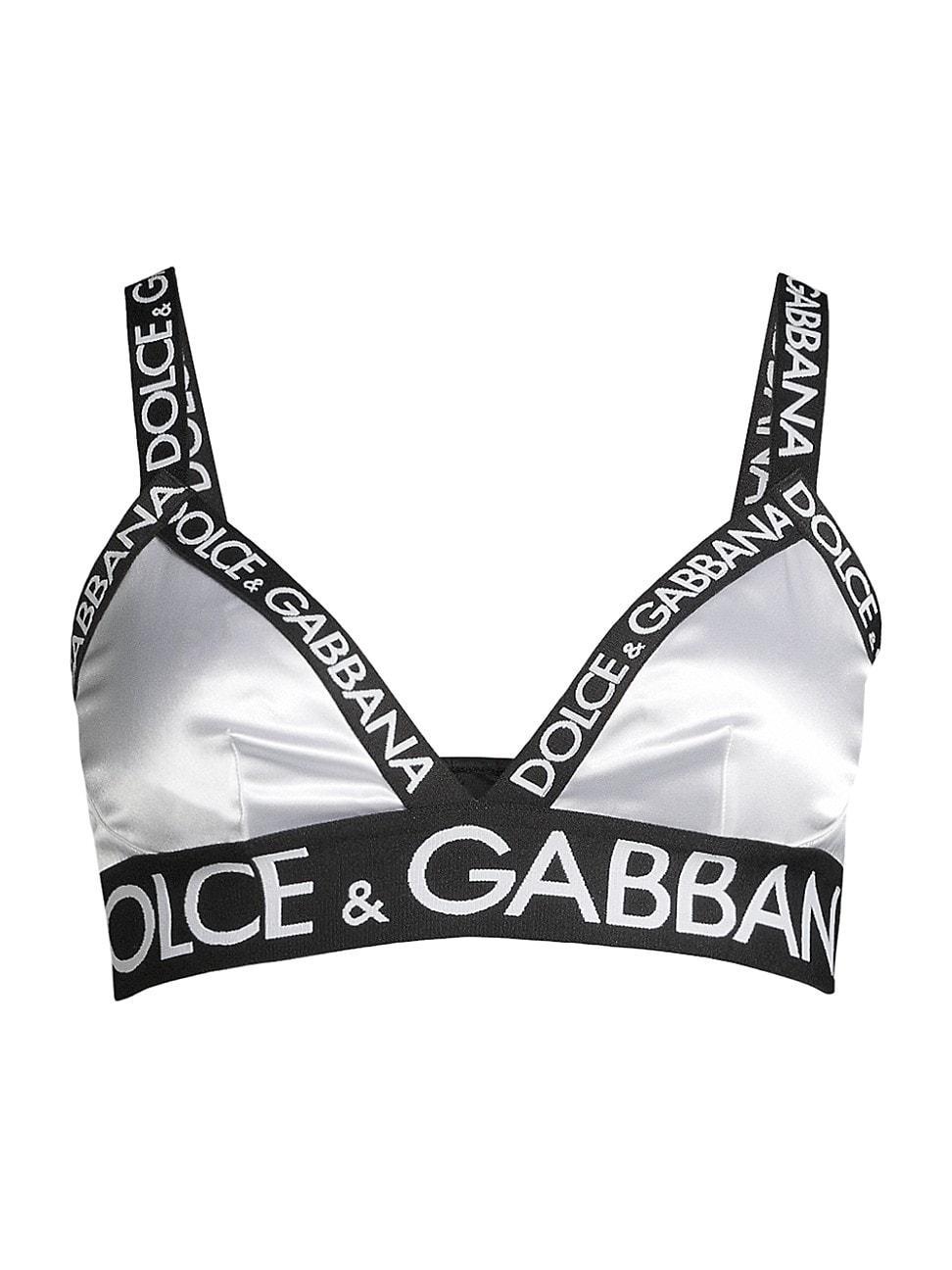 Womens Satin Logo Triangle Bra Product Image