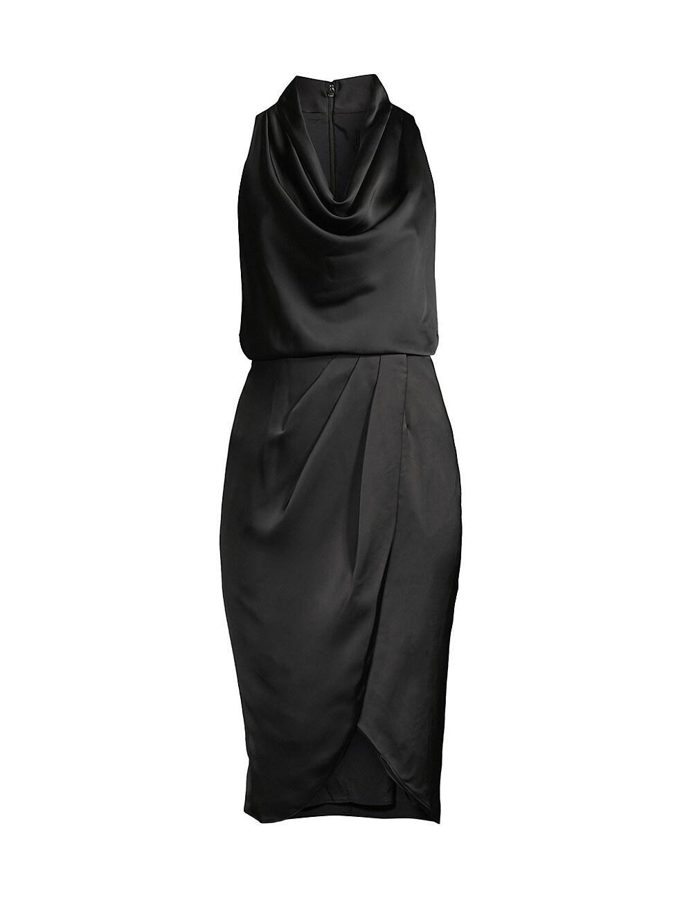 Womens Cowl-Neck Cocktail Dress Product Image