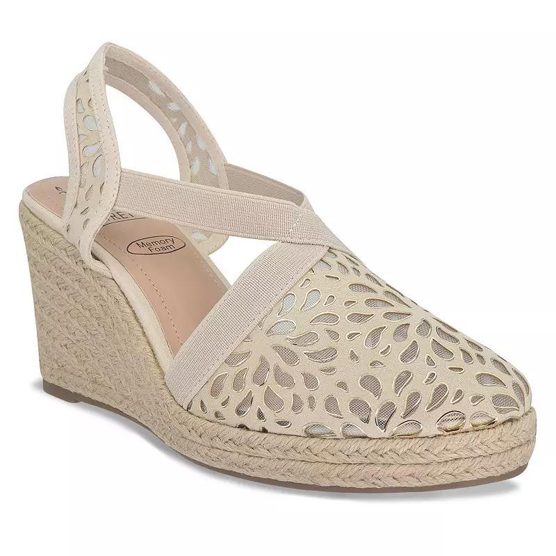 Impo Tuccia Womens Memory Foam Laser Platform Wedge Stretch Sandals Product Image