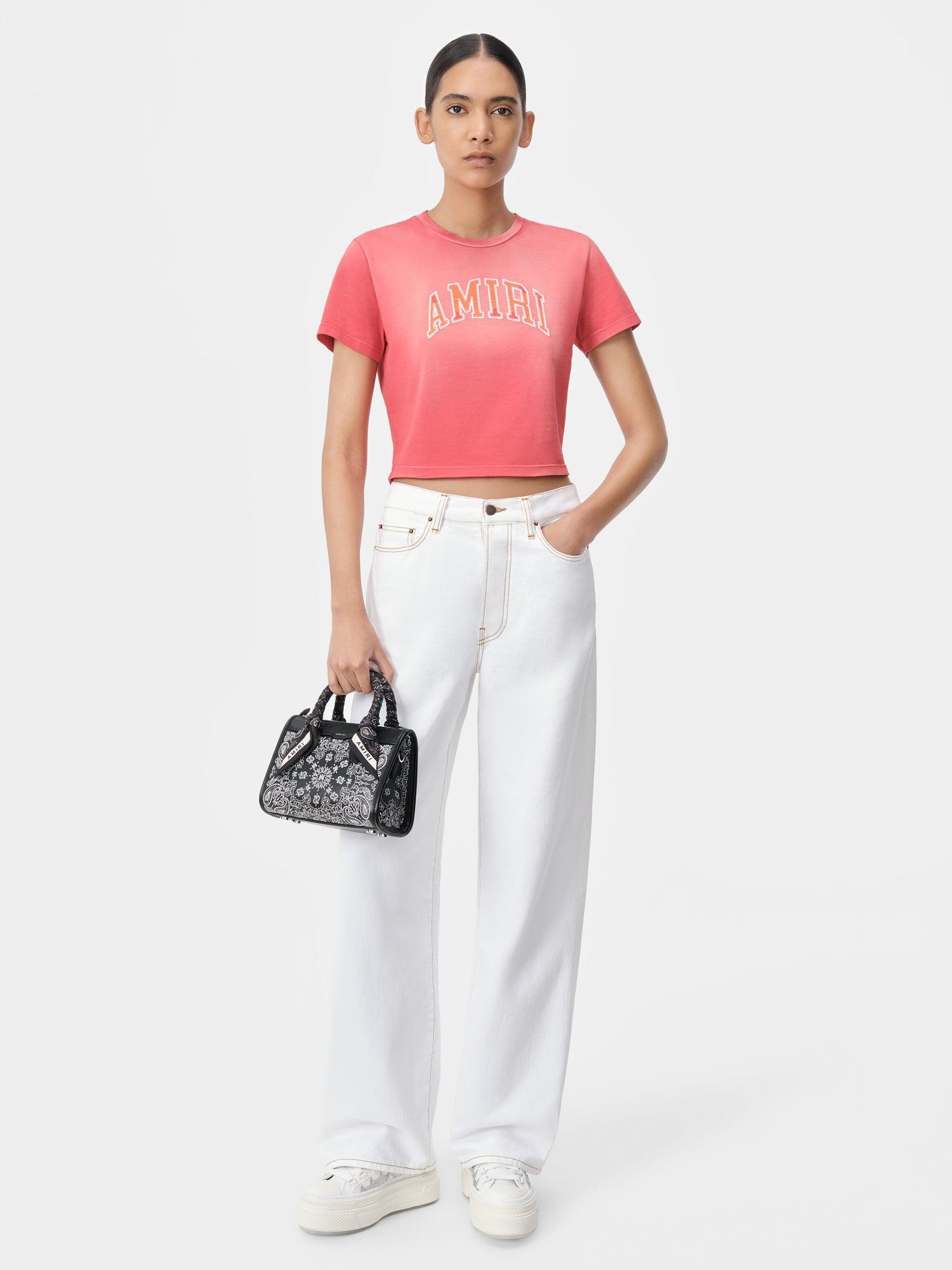 WOMEN - WOMEN'S AMIRI VINTAGE BABY TEE - Flamingo Pink Female Product Image