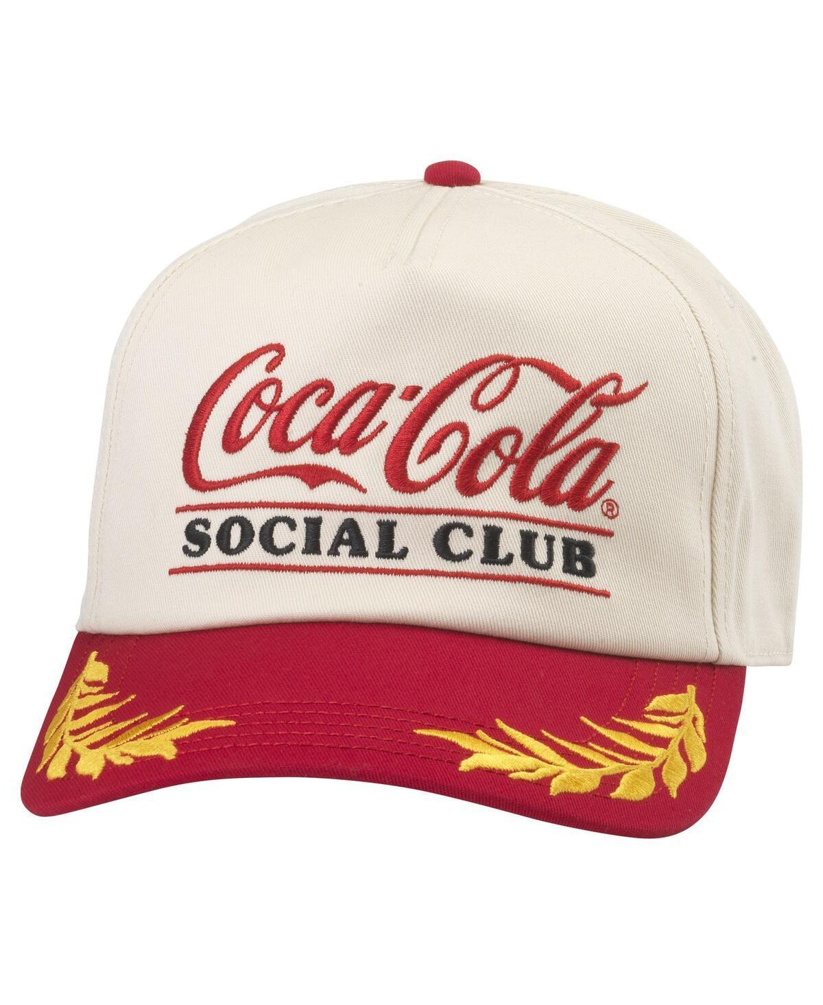 American Needle Mens Cream Coca-Cola Social Club Captain Hat - Cream Product Image