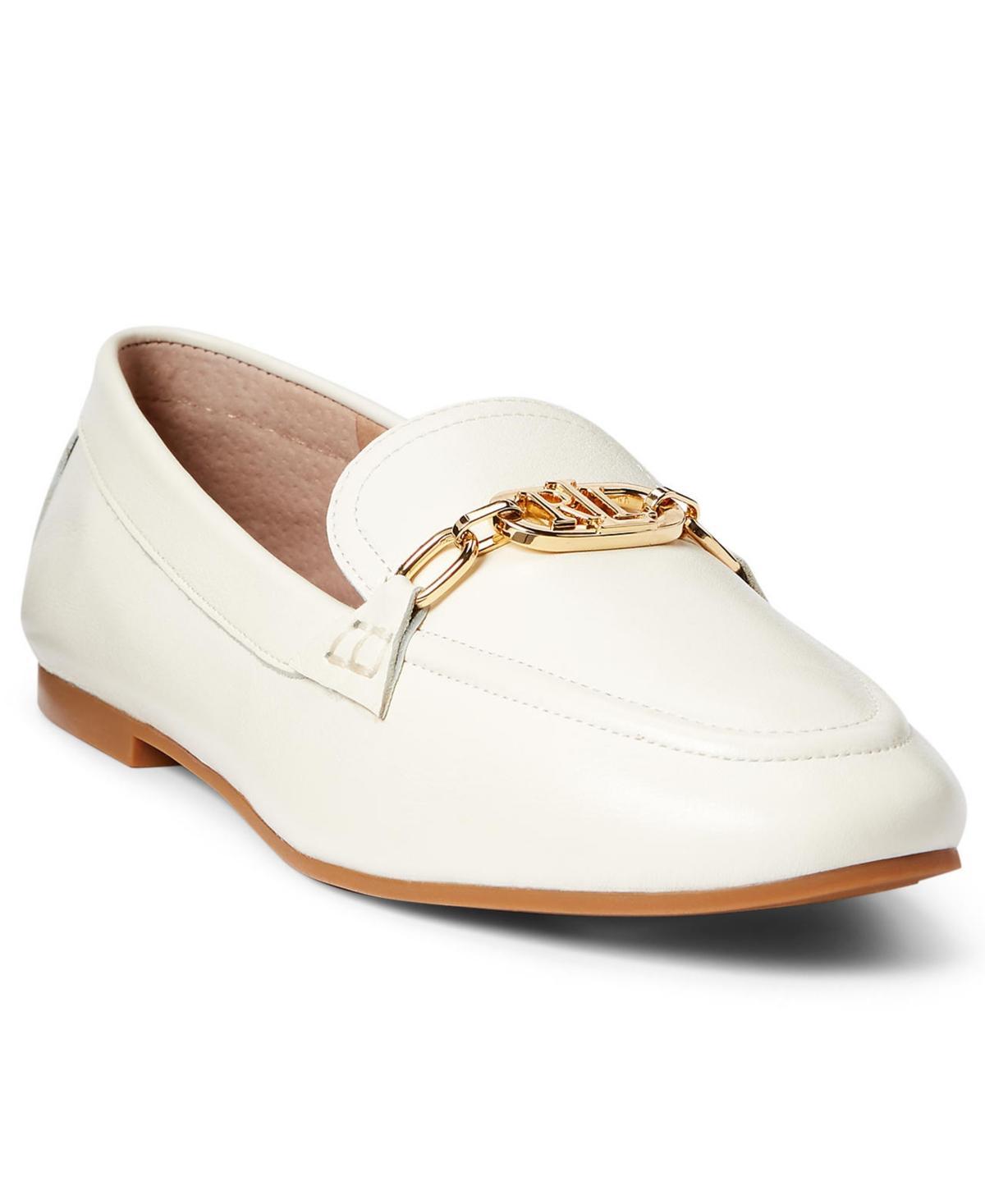 LAUREN Ralph Lauren Averi Nappa Leather Loafer (Vanilla) Women's Shoes Product Image