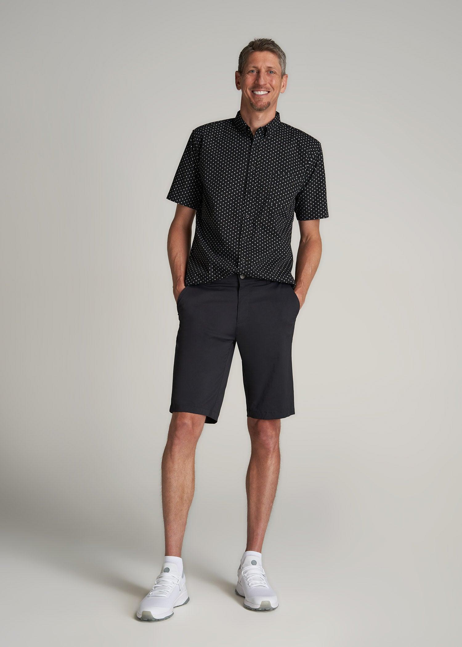 Traveler Chino Shorts for Tall Men in Black Male Product Image